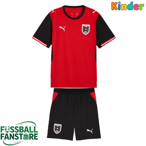 Österreich Replik Heimtrikot Kinder WM 2026 Kurzarm (+ Kurze Hosen)